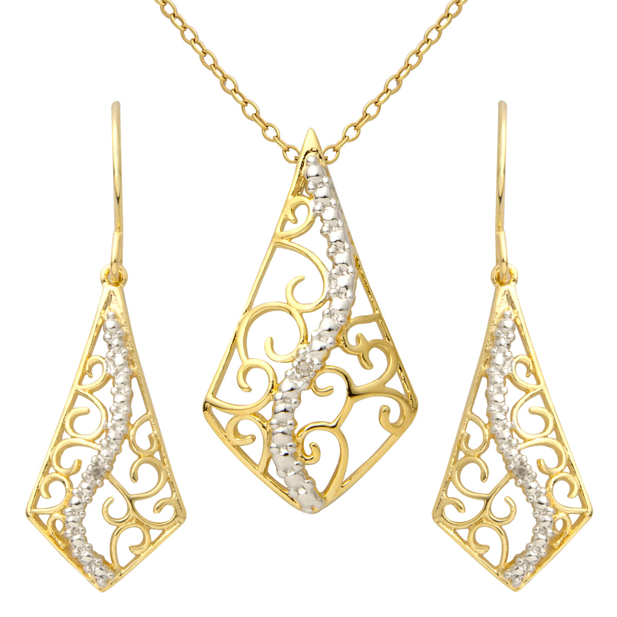 Diamond Earring & Necklace Set