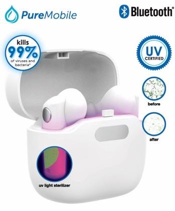 Vivitar True Wireless Earbuds with UV Sterilizing Charging Case