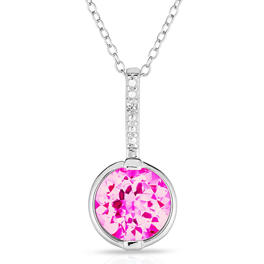 Pink Topaz Necklace