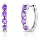 Amethyst Hoop Earrings