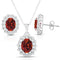 Garnet Earring & Necklace Set