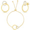 Diamond Circle Bracelet & Earring Set