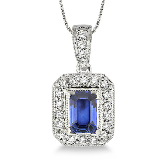 Diamond & Sapphire Necklace