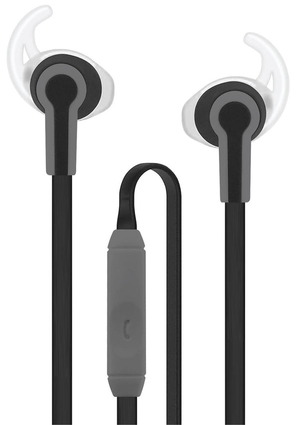 Billboard Wired Hands-Free Sports Stereo Earbuds With Mic & Matching Case