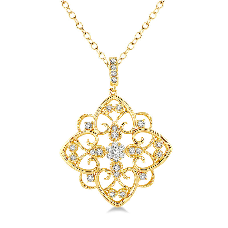 Diamond Filigree Necklace