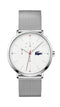 Lacoste Moon ME Gents, SS Case, White Multi-function Dial, Stainless Steel Mesh Bracelet