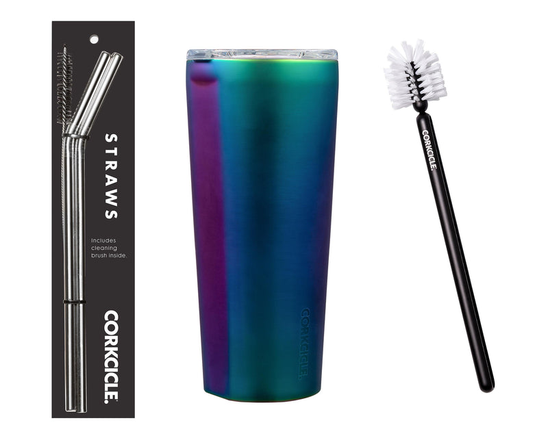 24oz Tumbler w/Bottle Brush & Stainless Steel Tumbler Straws - Dragonfly