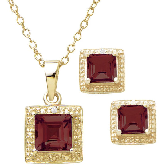 Diamond & Garnet Set