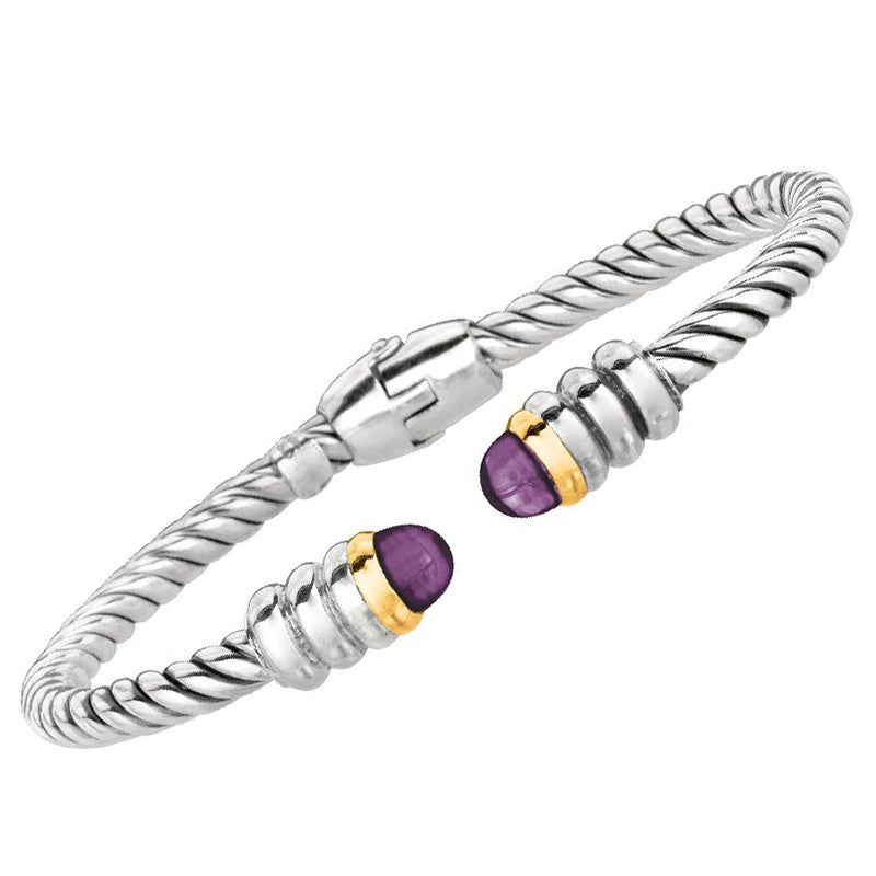 Amethyst Cable Bracelet