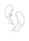 Sony AS210 - Sport - earphones - ear-bud - over-the-ear mount - 3.5 mm jack - white