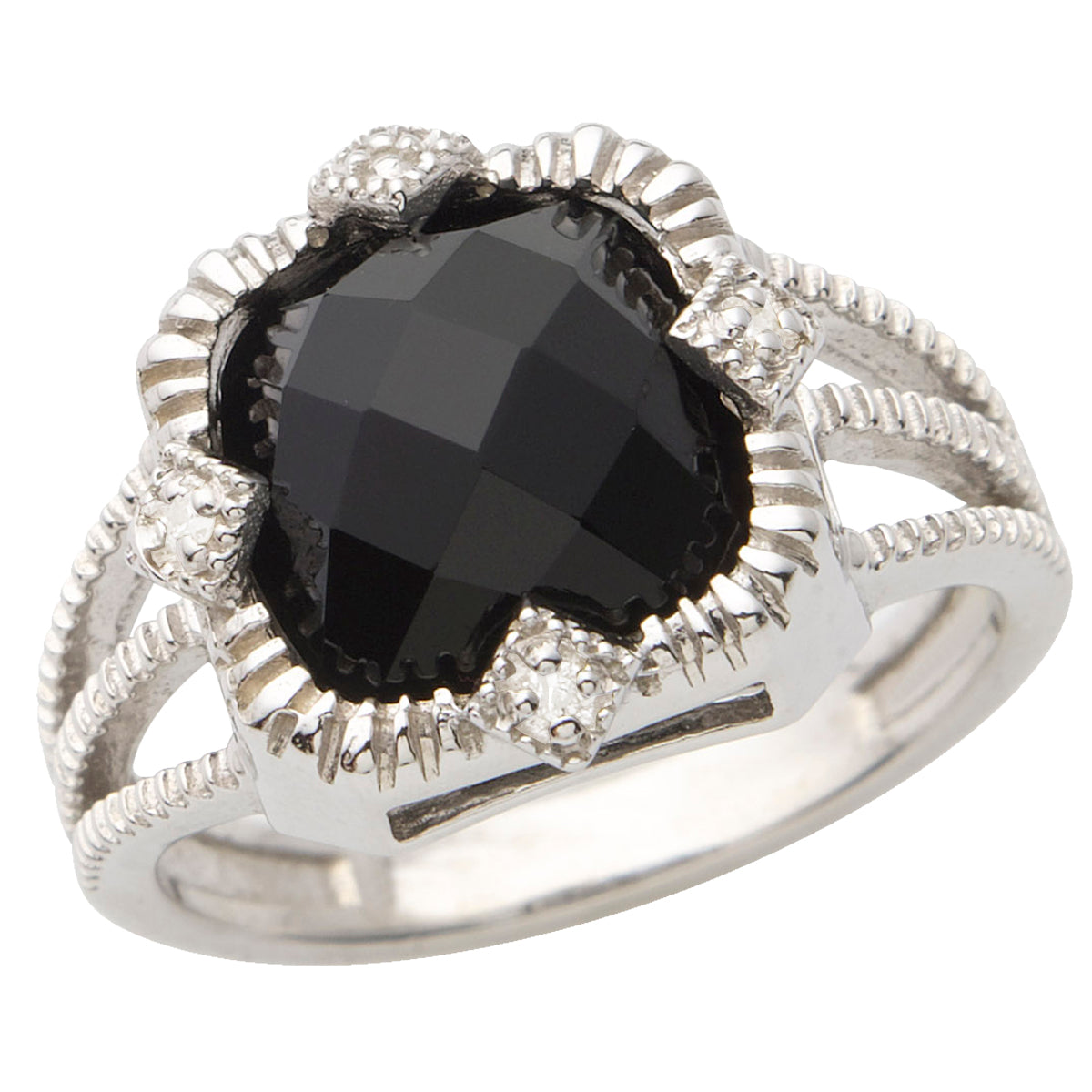 Onyx and Diamond Ring