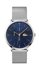 Lacoste Moon ME Gents, SS Case, Blue Multi-function Dial, Stainless Steel Mesh Bracelet