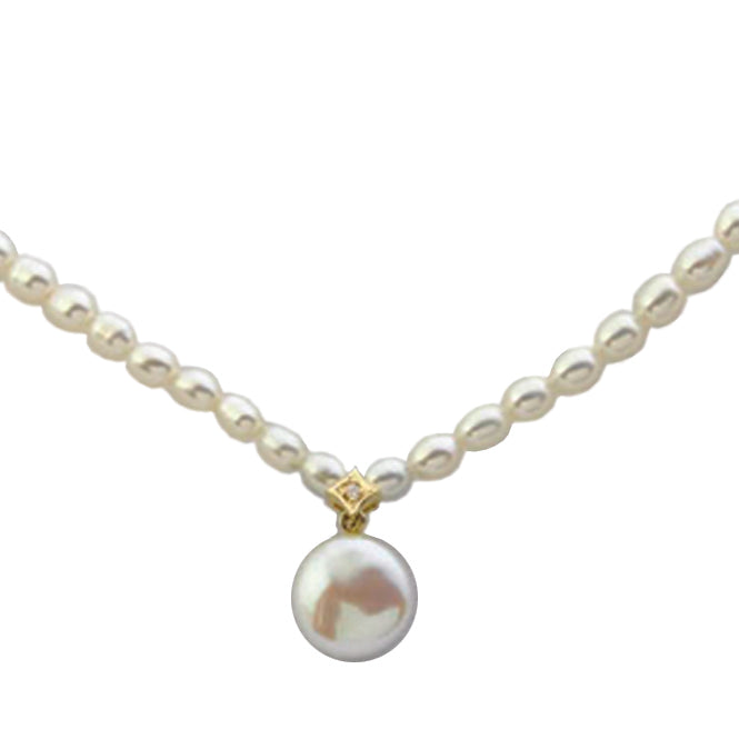 Diamond & Pearl Necklace