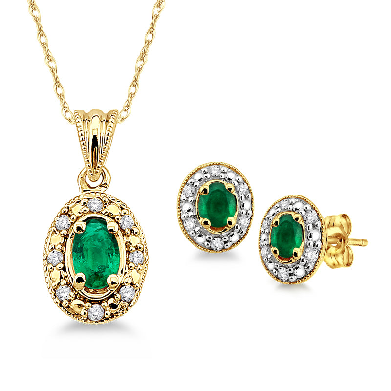 Diamond & Emerald Set
