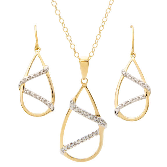 Diamond Earring and Necklace Set