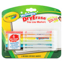 Crayola 6 ct. Dry-Erase Fine Line Washable Markers
