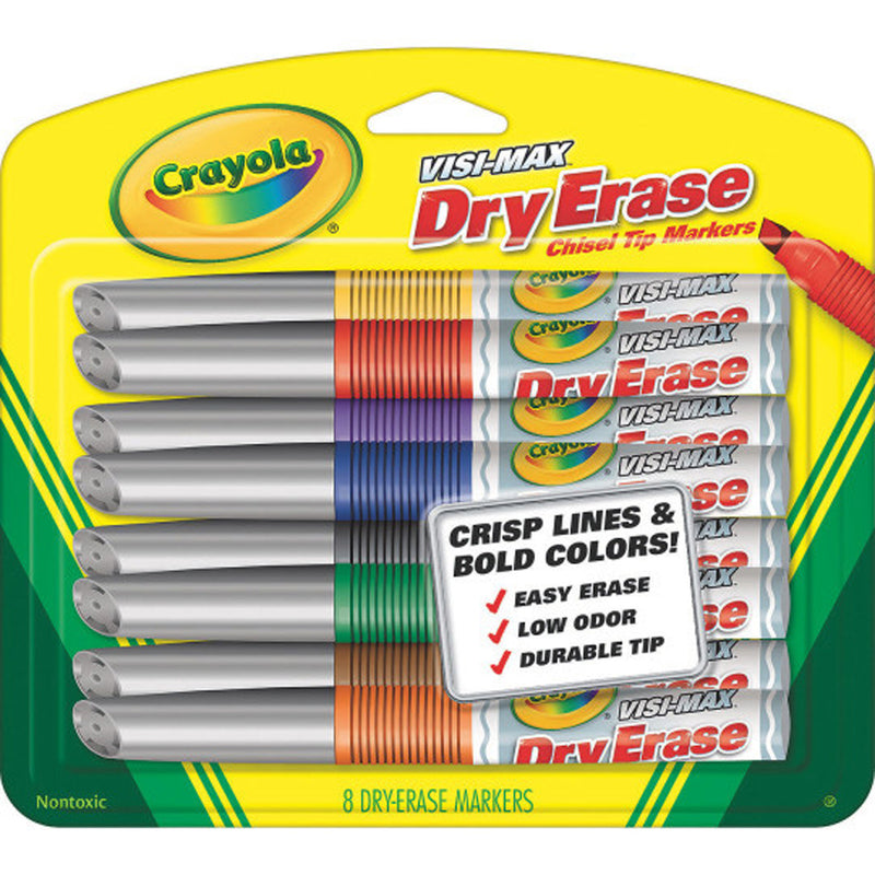 Crayola 8 ct. Broad Line Dry-Erase Markers, Visi-Max