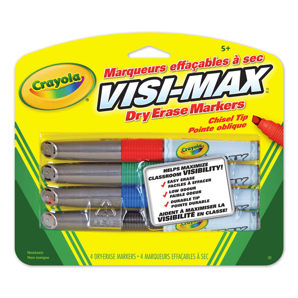 Crayola 4 ct. Broad Line Dry-Erase Markers, Visi-Max
