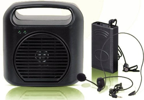 Hisonic Rechargeable & Portable Wireless PA System with Headset and Lavaliere Microphones