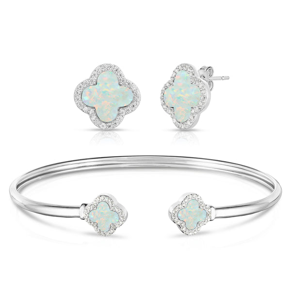 Opal Bracelet and Earring Set