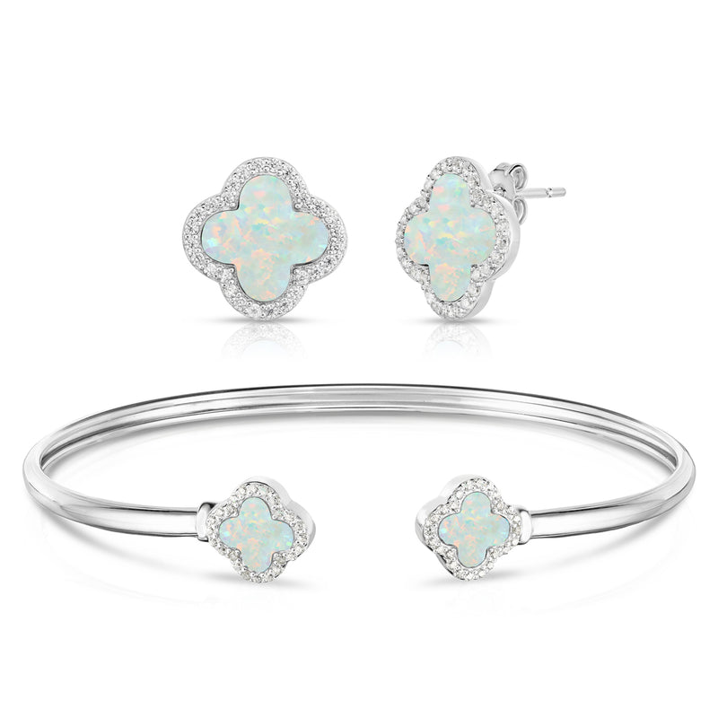 Opal Bracelet and Earring Set