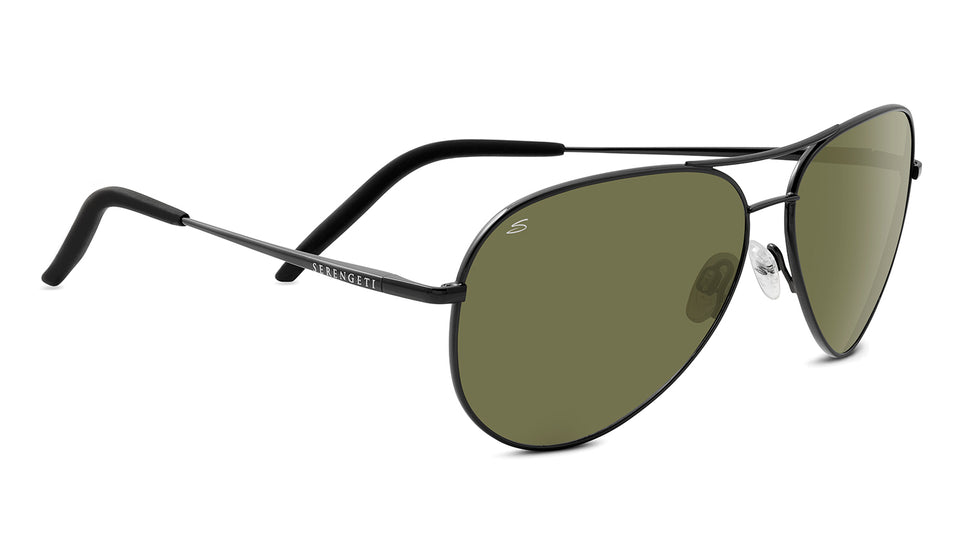 Serengeti Carrara Shiny Gunmetal Polarized 555 Sunglasses