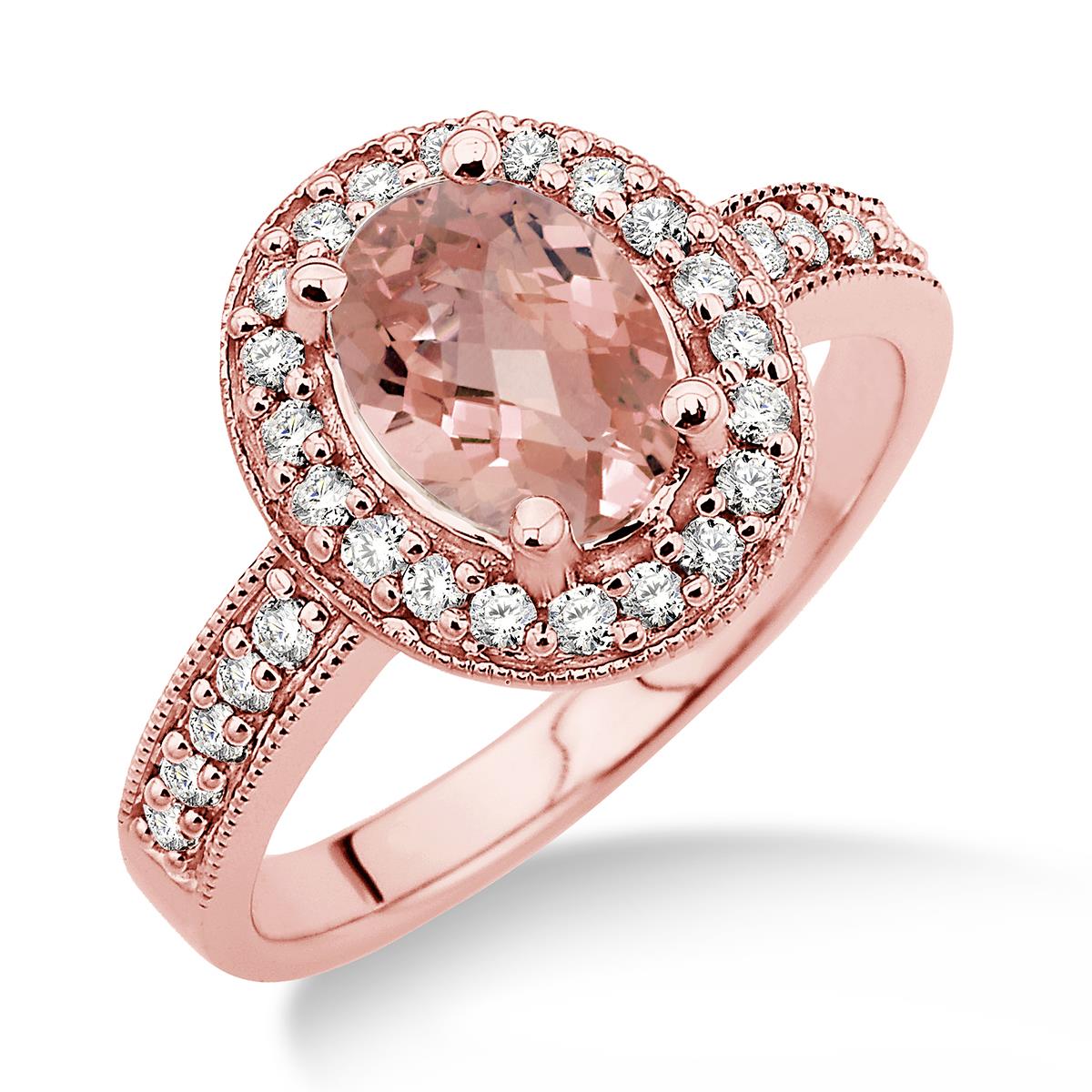 Morganite & Diamond Ring