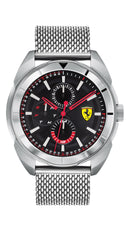 Scuderia Ferrari Forza Gents, SS Case, Black Dial w/SS Details, Stainless Steel Mesh Bracelet