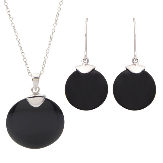 Onyx Earring & Necklace Set