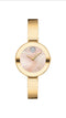 Movado Bold Ladies SS Case, Ionic Light Gold Plated Steel Bracelet, Yellow Mother of Pearl Dial