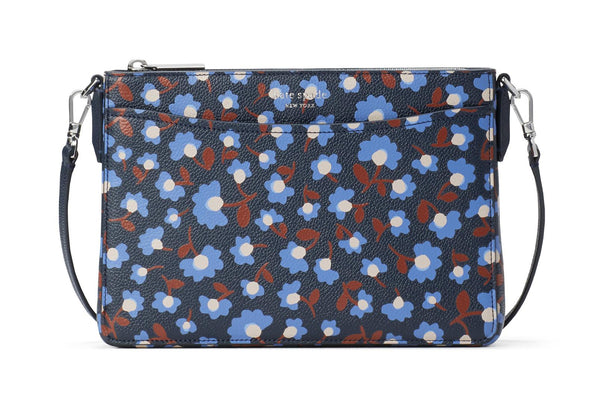 Kate Spade Margaux Party Floral Medium Convertible Crossbody - Blue Floral