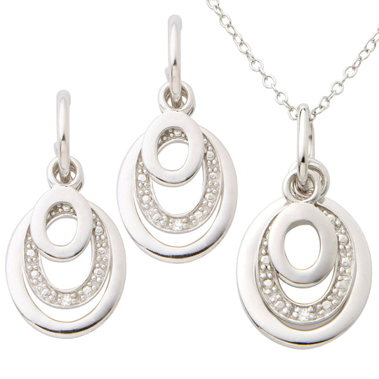 Diamond Earring & Necklace Set