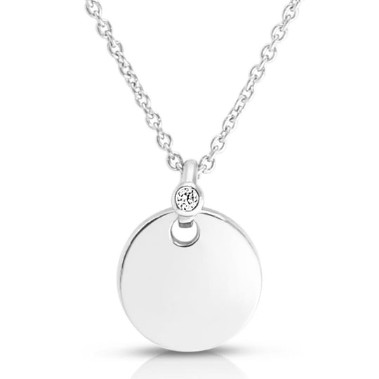 Diamond Bale Disc Pendant