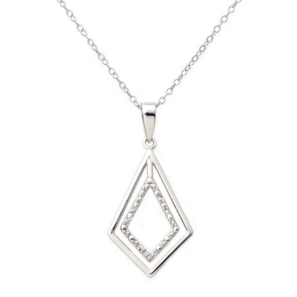 Diamond & Sterling Silver Necklace