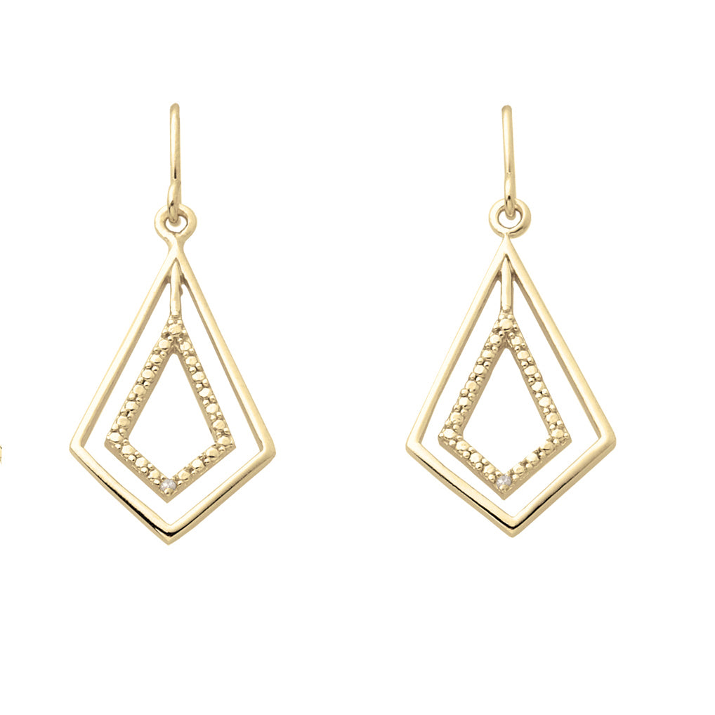 Diamond & Sterling Silver Earrings