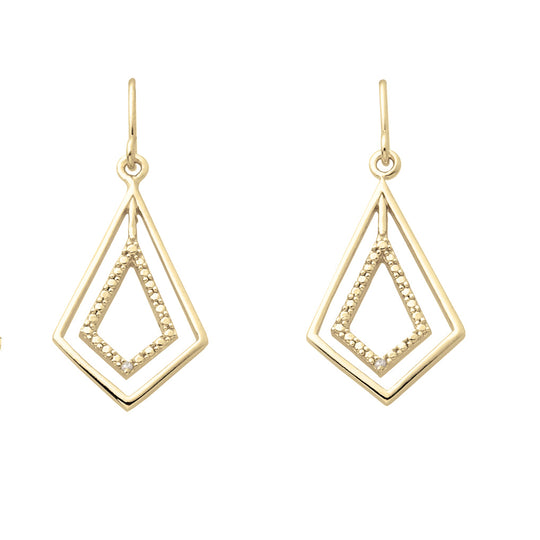 Diamond & Sterling Silver Earrings