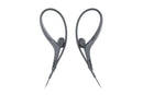 Sony AS410AP - Sport - earphones with mic - in-ear - over-the-ear mount - 3.5 mm jack - gray