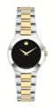 Movado Corporate Exclusive Ladies, Yellow PVD/SS, Black Dial, Updated from Model