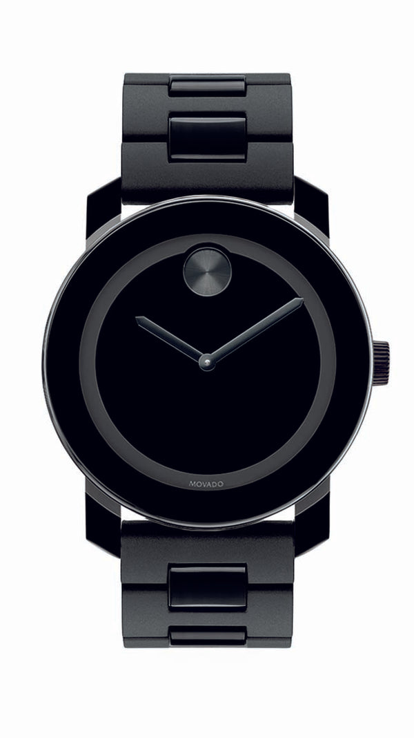 Movado Bold Gents, TR90/Stainless Steel Case, Black TR90/Polymer Bracelet