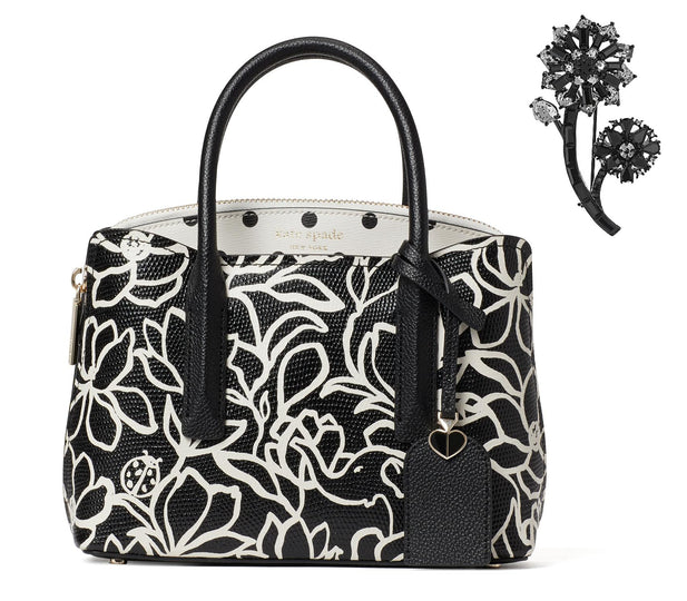 Kate Spade Trellis Blooms & Margaux Embossed Scribble Grouping - Black