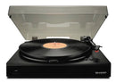 Sharp Audio Basic Stereo Turntable, AUX Out Terminal, 7.7" Platter, Auto return, AC Powered, Dust Cover