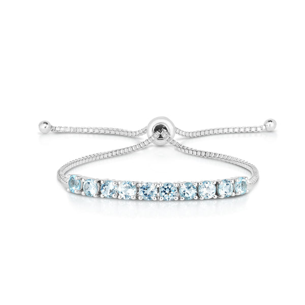 Blue Topaz Bolo Bracelet