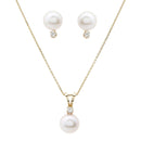 Pearl & Diamond Earring & Necklace Set