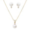 Pearl & Diamond Earring & Necklace Set