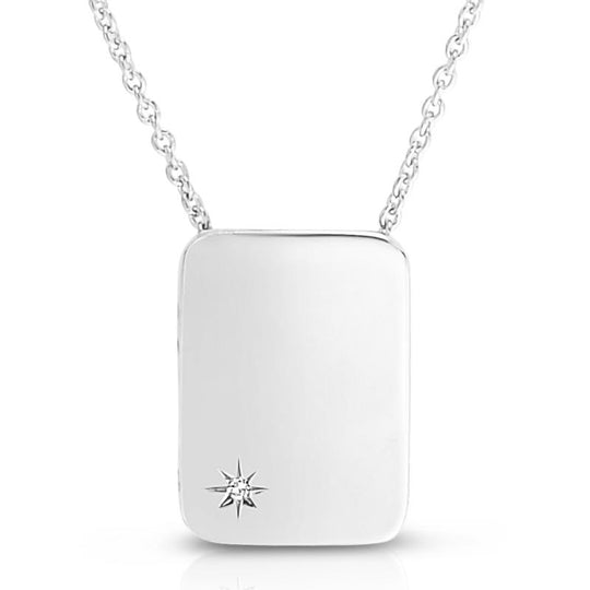 Diamond Tablet Necklace