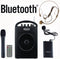 Hisonic Dual Wireless Microphone Recharg PA System-Bluetooth Wireless Mic, Headset Boom Mic, Amp/ Speaker