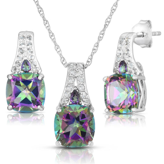 Mystic Topaz Earring & Necklace Set