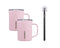 16oz Mug w/Bottle Brush - Gloss Rose Quartz, 2 Pack