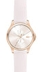 Lacoste Kea Ladies RG Case, Pink Silicone Strap, Rose Gold Tone with Sunray Dial