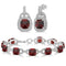 Garnet Bracelet & Earring Set